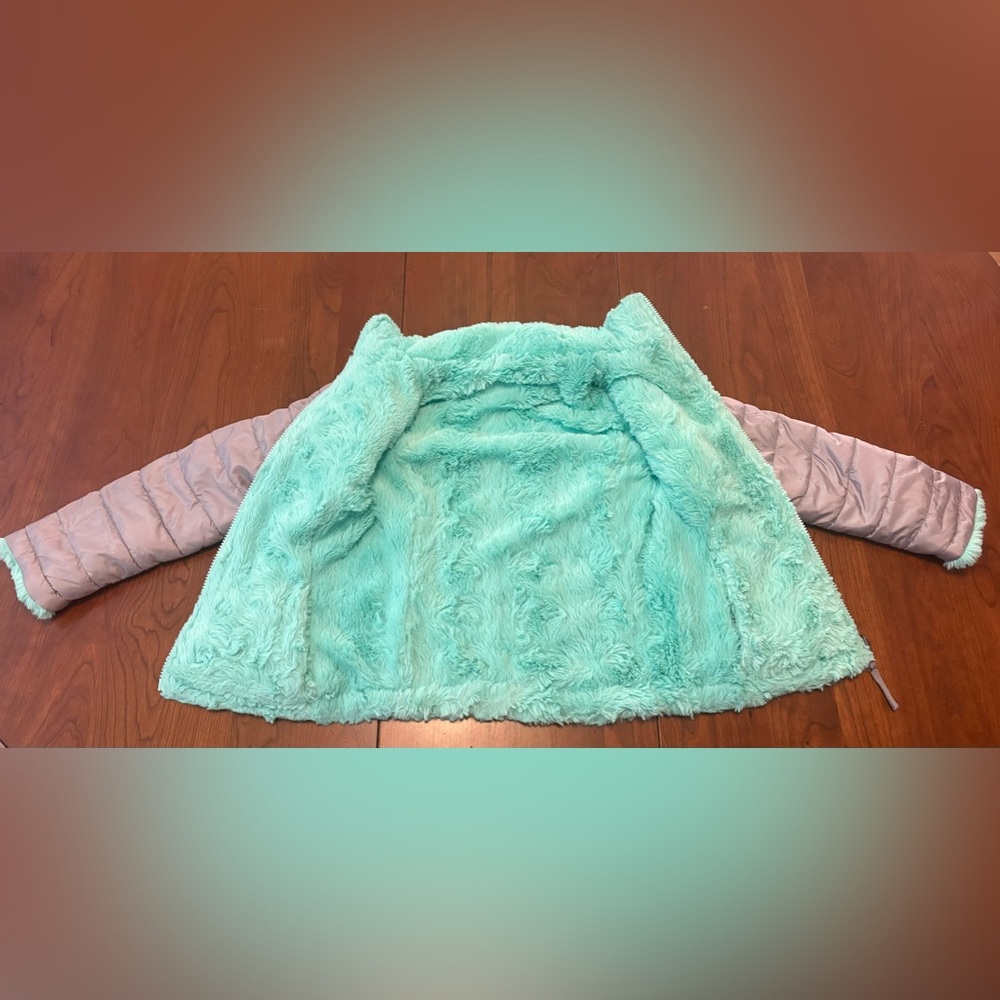 SO Girls grey puffy coat (size 7/8)